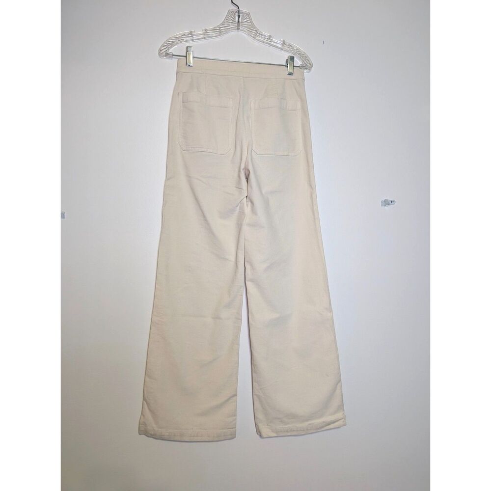 Madewell Wide Leg Corduroy Pants Vintage Ivory Cream Sze 26 High Rise NX207 NWT - Picture 3 of 10